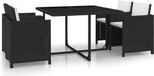 Maison Exclusive - Salon de jardin 5 pièces avec coussins en résine tressée noire
