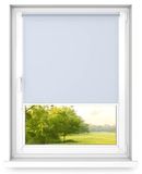 Fart Produkt time4blinds mini rollo basic - Rolgordijn - Niet-invasief - Raamrolgordijn binnen zonder boren - Niet-invasieve handgrepen - Dimmen rollo - 700x1400mm Grijs-Blauw - Bediening aan de Linkerkant