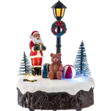 LIVARNO Village de Noël à LED, avec lumière et musique (Père Noël)