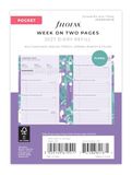 Filofax Pocket Geïllustreerd Bloemen Week op 2 Pagina's 2027 dagboek Pack 27-6321