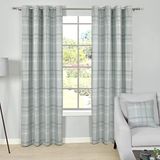 Sleepdown Bedrukte geruite verduisteringsgordijnen met thermisch geïsoleerde oogjes voor slaapkamer en woonkamer - 46x54 - groen - 2 panelen