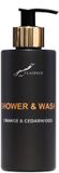 Splashbox Cosmetics Shower & Wash Orange & Cedarwood 300 ml - gouden pomp