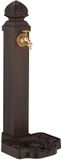 Merkloos Relaxdays waterzuil met kraan - 77 cm - putje - bruin