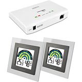 La Crosse Technology MA11231 starterset met gateway en 2 thermo-/hygrosensoren met comfortweergave, wit