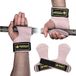 MANUEKLEAR Bracelets de poignet pour haltérophilie avec boucle de poignet rembourrée, bracelets de poignet en cuir pour haltérophilie pour soulevés de terre, powerlifting, shrugs lourds pour femmes