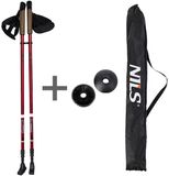 Nordic Nils NW802 Nordic Walking Stokken - Verstelbaar - Aluminium - Anti-Shock - Twistlock - 2 stuks