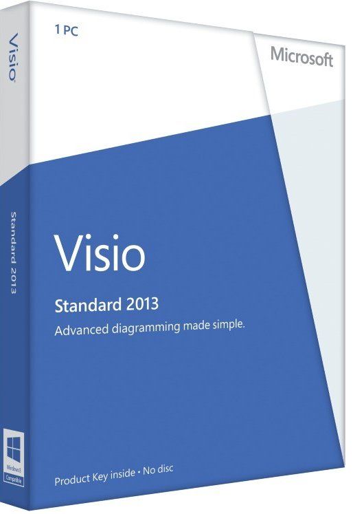 Microsoft Visio Standard 2013 - 1 gebruiker - Duits