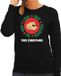 Bellatio Decorations Foute Kersttrui / sweater voor dames - not talking to you - zwart - kerstfeest XS