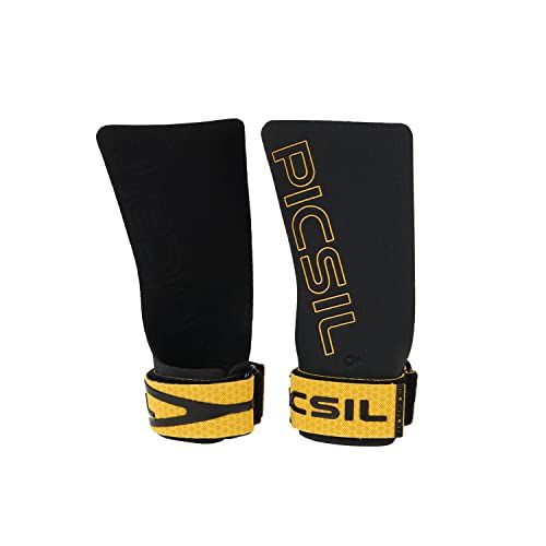 PICSIL Golden Eagle Grips - Fingerless Hand Grips for Cross Training, Gym, Weightlifting - Unisex