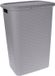 Benson Wasmand - rotan - met deksel - lichtgrijs - 60 liter - 33 x 44 x 60 cm - kunststof
