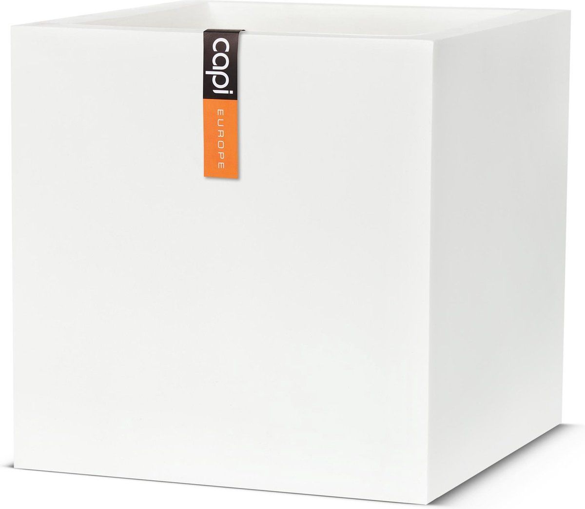 Capi Europe - Bloempot vierkant 20x20x20 - Wit - WFL901