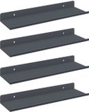 vidaXL Zwevende plank 4 stuks Antraciet 30 x 9 x 2,5 cm Staal
