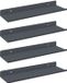 vidaXL Zwevende plank 4 stuks Antraciet 30 x 9 x 2,5 cm Staal