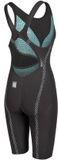 Arena Powerskin Veloce Open Rug Zwart Damesbadpak