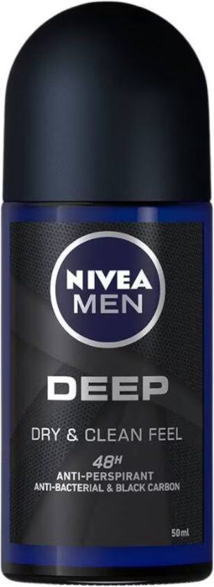 Nivea Men Deep Dry & Clean Feel Anti-Perspirant Roll-On – 50 ml