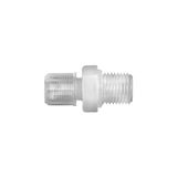 Riegler Rechte schroefverbinding, G 1/2 a., voor slang 8/10 mm, SW 27, werkdruk max. 10 bar (20 °C) / max. 1 bar (170 °C), PFA
