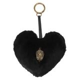 Kurt Geiger Heart Fur Charm sleutelhanger zwart