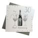 White Cotton Cards herinneringsalbum voor 30e verjaardag, handgemaakt, met champagne en bonbons, wit
