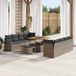 Prolenta Maison Exclusive - Ensemble de canapé de jardin, 11 pièces, gris, en résine tressée