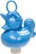 Duckiez eenhoorn badeendje badspeelgoed - blauw - 12 x 6 cm - Met oogje voor het hengelspel - kunststof