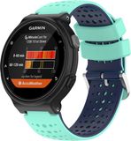 By Qubix - Siliconen Dot Pattern bandje - Turquoise + Donkerblauw - Geschikt voor Garmin Forerunner 220 / 230 / 235 / 620 / 630 / 735 (XT)