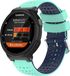 By Qubix - Siliconen Dot Pattern bandje - Turquoise + Donkerblauw - Geschikt voor Garmin Forerunner 220 / 230 / 235 / 620 / 630 / 735 (XT)