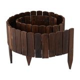Relaxdays Bloembedranding, Hout, Flexibel, 200 cm, Zichtbare Hoogte 20 cm, Donkerbruin