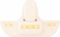 Vaessen Creative Pons - Randpons Lussen - 1,3 x 4,5 cm - Ivoor