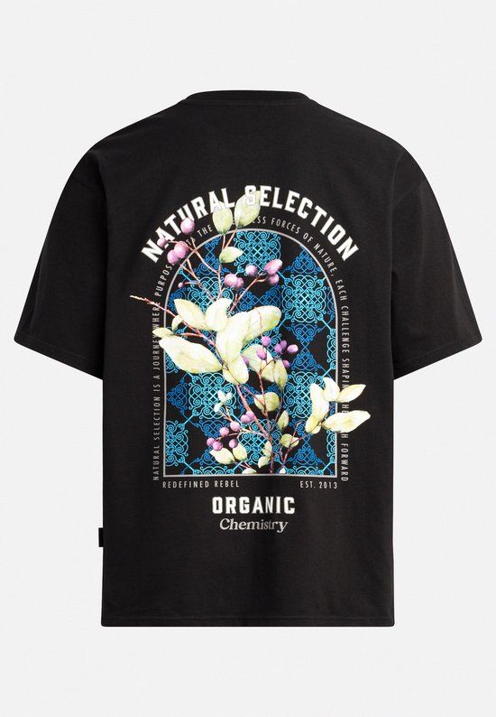 Redefined Rebel Black Flower T-shirt met print - Maat M