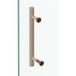 Viefe Set de poignées de porte de douche BOTO en aluminium, Ø 18 mm - bronze brossé