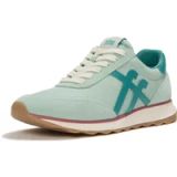 FitFlop Retro-Q FF Fabric/Suede Sneakers GROEN - Maat 37