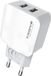 Double USB 2.1A fast charger for the wall, travel charger with plug and I-charging cable, white