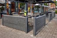 Merkloos Tuindeco Berton borderpaal Hunze antraciet tussenmodel 145 cm