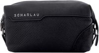 Scharlau Roose Toilettas - Leer - Unisex - Zwart - 19 cm