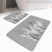 Boraboi® tapis de bain antidérapant 2 pièces set- tapis de bain 60x100cm et 50x60cm (gris, blanc, noir)