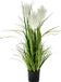 Kunstplant Bol Kunstgras in pot, veer, oevergras, zijdebloem, grasstruik, siergras, kunstplant, solitair gras, siergras, pampasgras, bloemen, kunstgras, groene plant, kamerplant - wit
