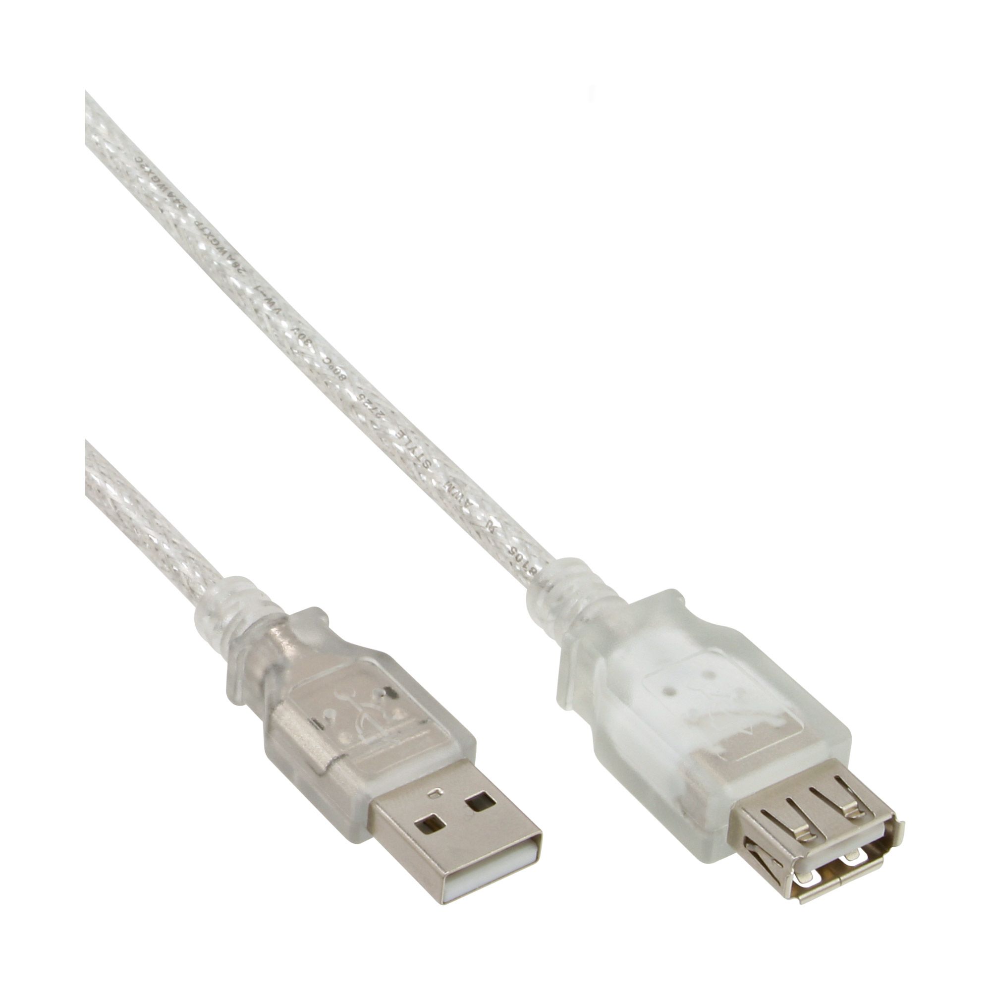 Inline 34650 USB-kabel - 0,5 m - Transparant