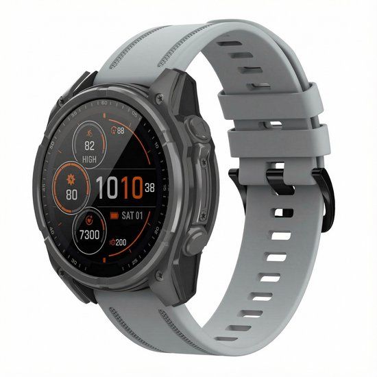 imoshion Line Siliconenbandje - Geschikt voor Garmin 20 mm aansluiting - Grijs