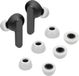 kwmobile 6x cover voor oordopjes - Geschikt voor JBL Live Pro 2 TWS - Van memory foam in wit - Maat S, M en L