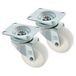 AMIG zwenkwiel/transportwiel - 2x - D60mm - polyamide - 60kg draagvermogen - wit