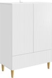 vidaXL Dressoir Wit 66 x 34,5 x 95 cm Bewerkt hout