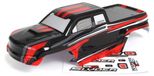 Blackzon Carrosserie, gespoten in MT noir/rouge, schaal 1/16