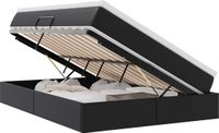 vidaXL Bed met opbergruimte en matras Zwart 140 x 200 cm Kunstleer