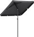 LifeGoods Parasol - 200x125cm - Donkergrijs - Kantelbaar - Waterdicht - Met Hoes