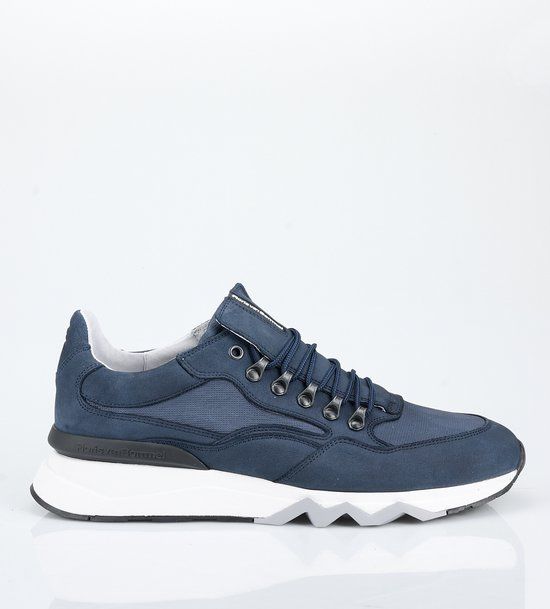 Floris van Bommel SFM-10135 Lage Sneakers - Heren - Blauw - Maat 42 2/3 - Suède