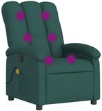 vidaXL Massagestoel donkergroen stof