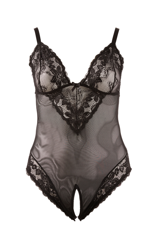 Cottelli Collection Elegante body met open kruis XXL