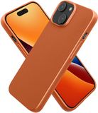 kwmobile telefoonhoesje geschikt voor Apple iPhone 15 - Back cover in metallic oranje