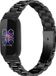 Strap-it Bracelet de montre connectée en acier - Convient pour Fitbit Inspire 3 - Noir