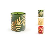 H&H Botanic Winter Set 6 Kaarsenhouders van glas, verschillende decoraties, 7 x 8 cm